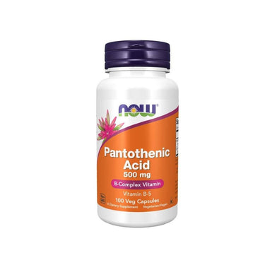 Now Foods Pantothenic Acid 500 mg 100 vege capsules is a dietary supplement that supports energy metabolism and the immune system.